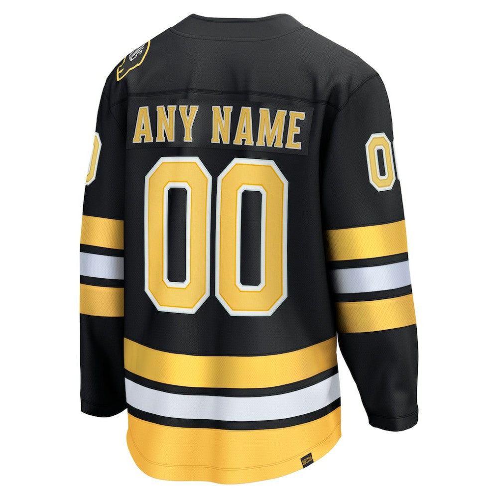 Boston Bruins Fanatics Home Breakaway Custom Jersey - Black Jerseys