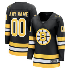 Boston Bruins Fanatics Women's Home Breakaway Custom Jersey - Black Jerseys