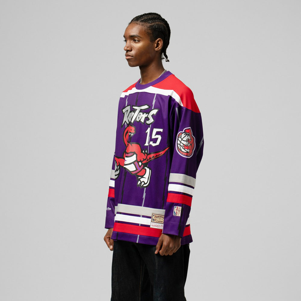 Vince Carter Toronto Raptors Unisex Maxxed Out Fashion Hockey Jersey - Purple shop