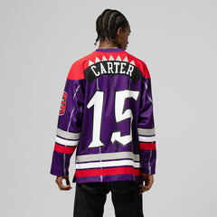 Vince Carter Toronto Raptors Unisex Maxxed Out Fashion Hockey Jersey - Purple shop