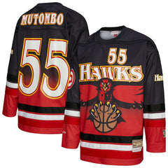 Dikembe Mutombo Atlanta Hawks Unisex Maxxed Out Fashion Hockey Jersey - Red cheap