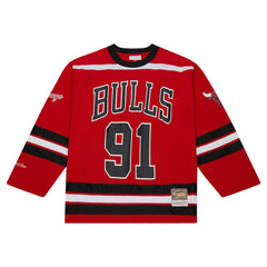 Dennis Rodman Chicago Bulls Unisex Maxxed Out Fashion Hockey Jersey sale - Red outlet