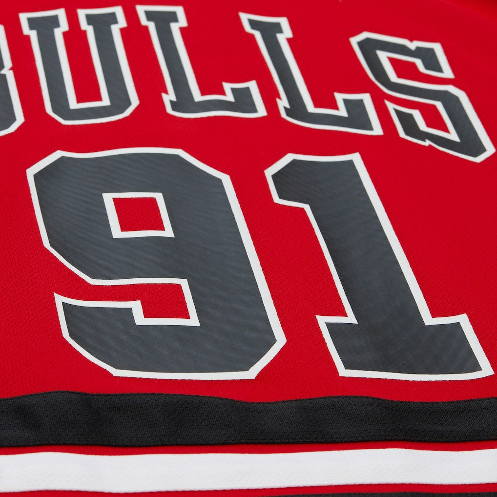 Dennis Rodman Chicago Bulls Unisex Maxxed Out Fashion Hockey Jersey sale - Red outlet