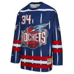 Hakeem Olajuwon Houston Rockets Unisex Maxxed Out Fashion Hockey Jersey - Navy for sale