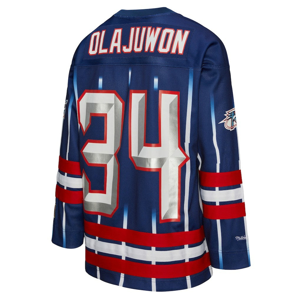 Hakeem Olajuwon Houston Rockets Unisex Maxxed Out Fashion Hockey Jersey - Navy for sale
