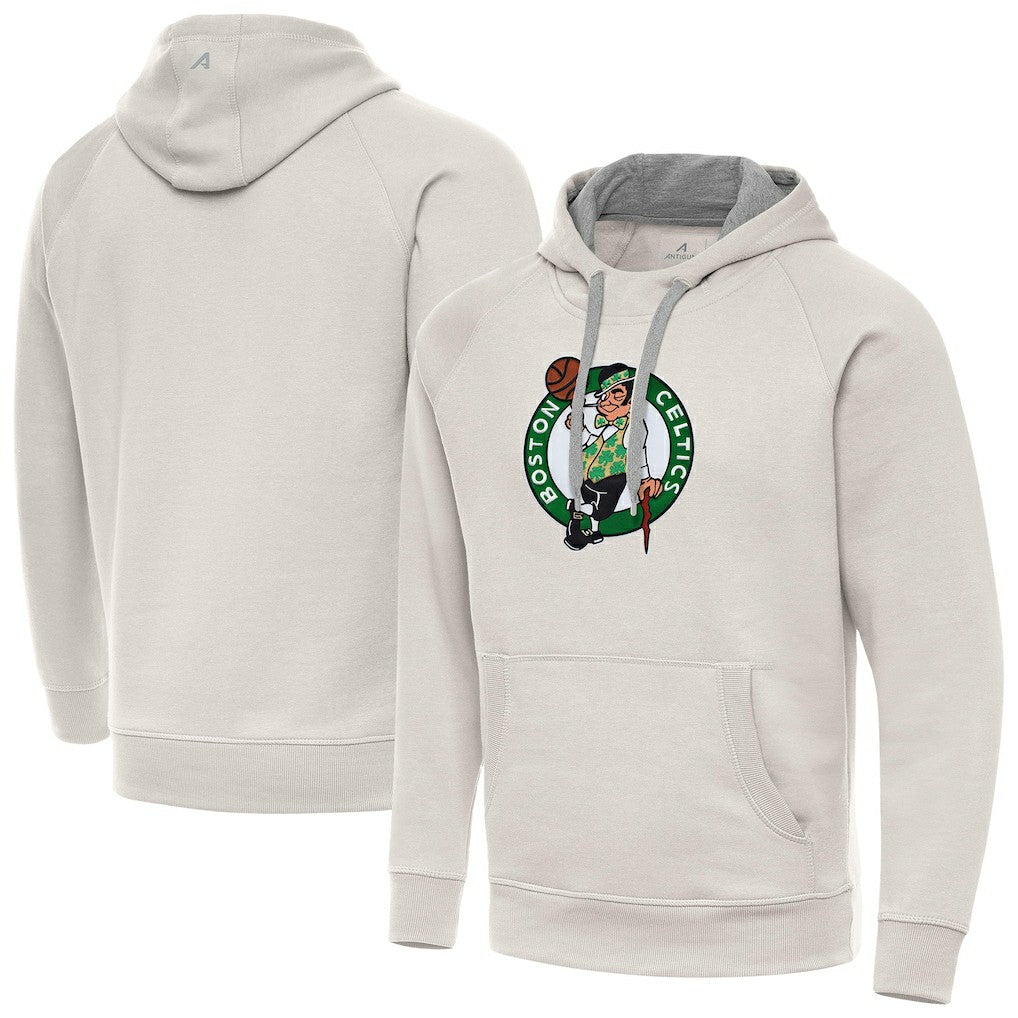 Boston Celtics Antigua Big Logo Victory Pullover Hoodie - Cream shop