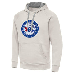 Philadelphia 76ers Antigua Big Logo Victory Pullover Hoodie - Cream online