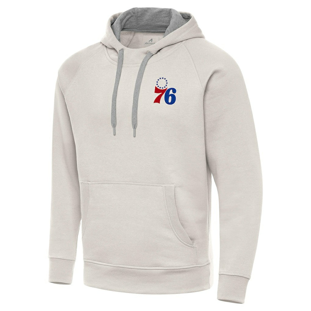 Philadelphia 76ers Antigua Victory Pullover Hoodie - Cream on sale