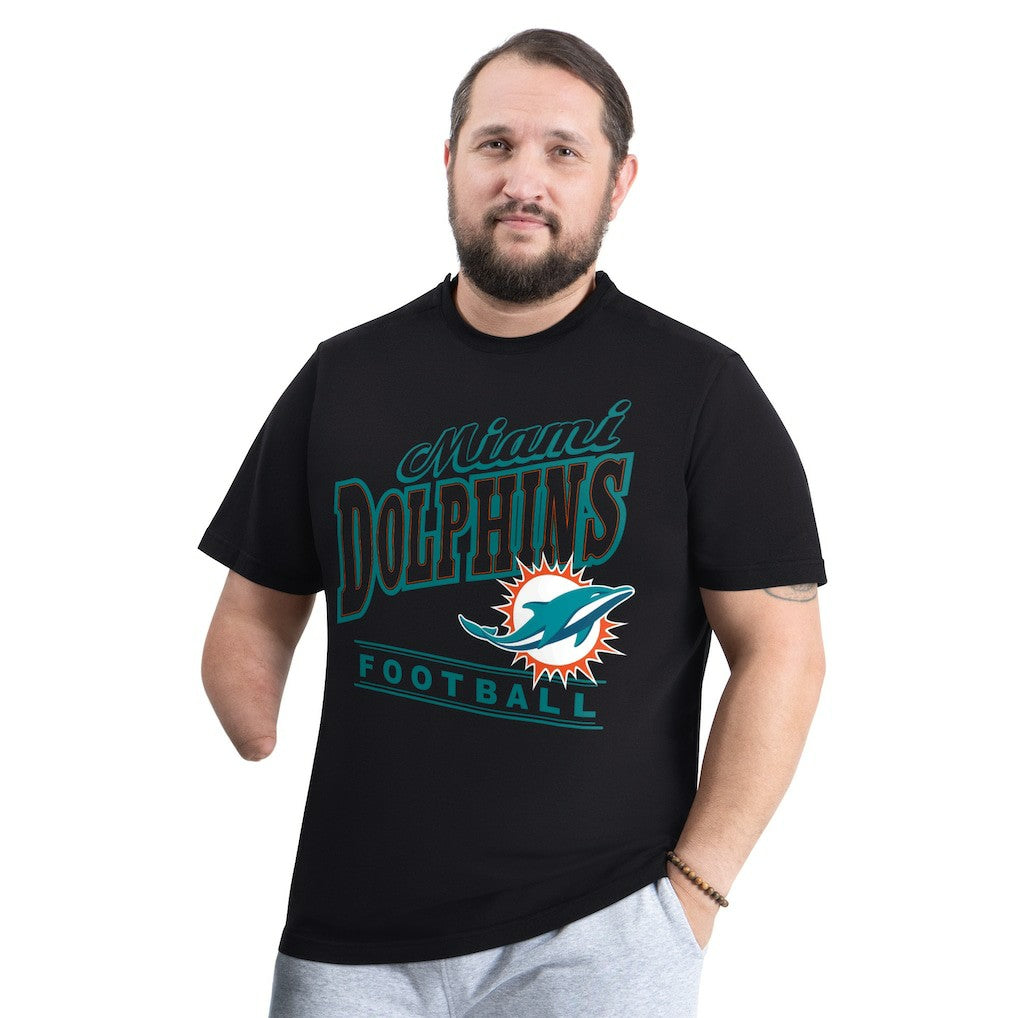 Miami Dolphins G-III Sports by Carl Banks Adaptive Headliner Graphic T-Shirt - Black sale