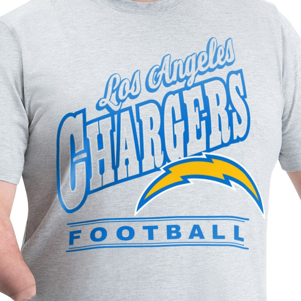 Los Angeles Chargers G-III Sports by Carl Banks Adaptive Headliner Graphic T-Shirt - Heather Gray for sale