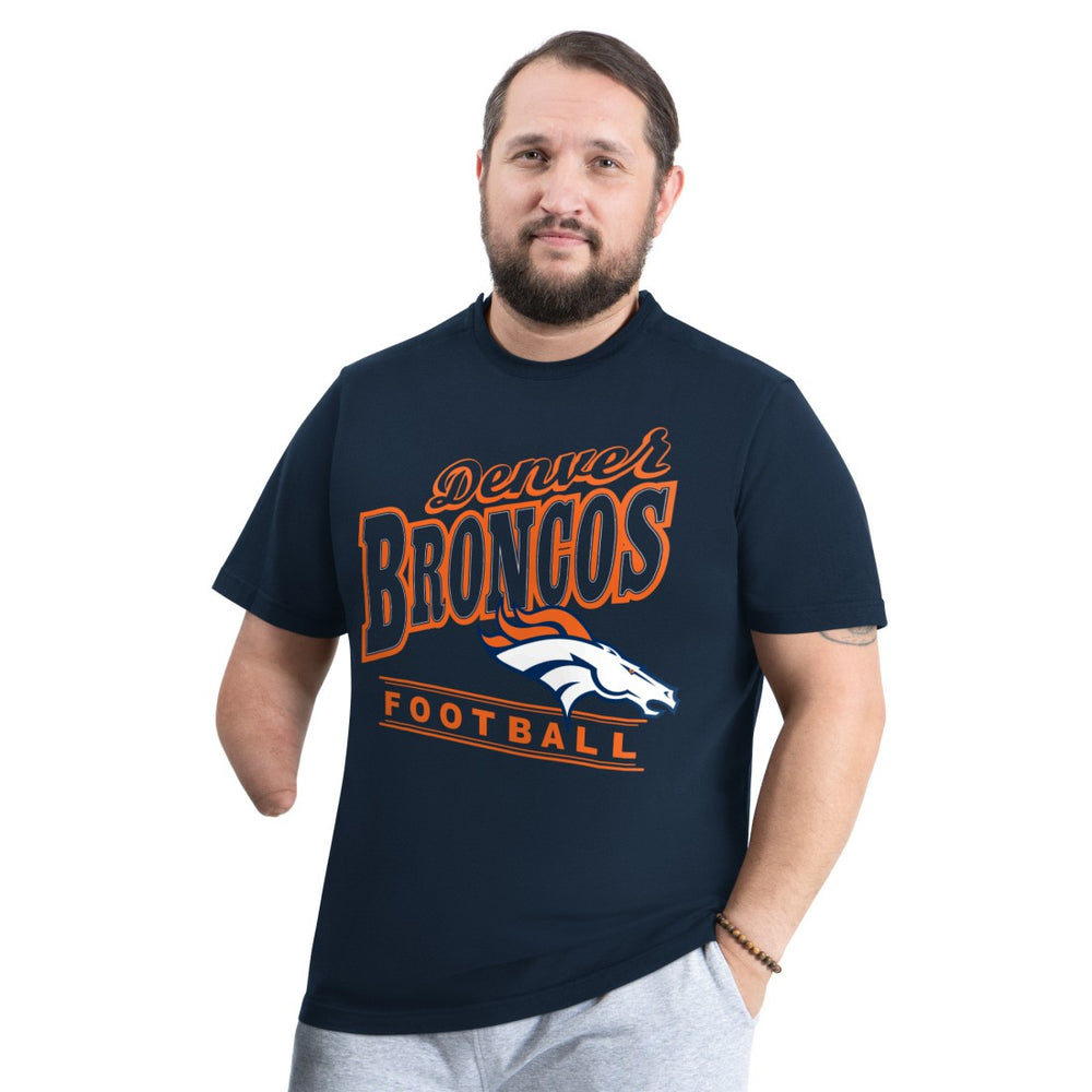 Denver Broncos G-III Sports by Carl Banks Adaptive Headliner Graphic T-Shirt - Navy for sale