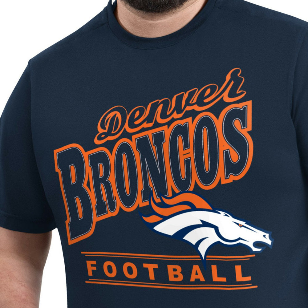 Denver Broncos G-III Sports by Carl Banks Adaptive Headliner Graphic T-Shirt - Navy for sale