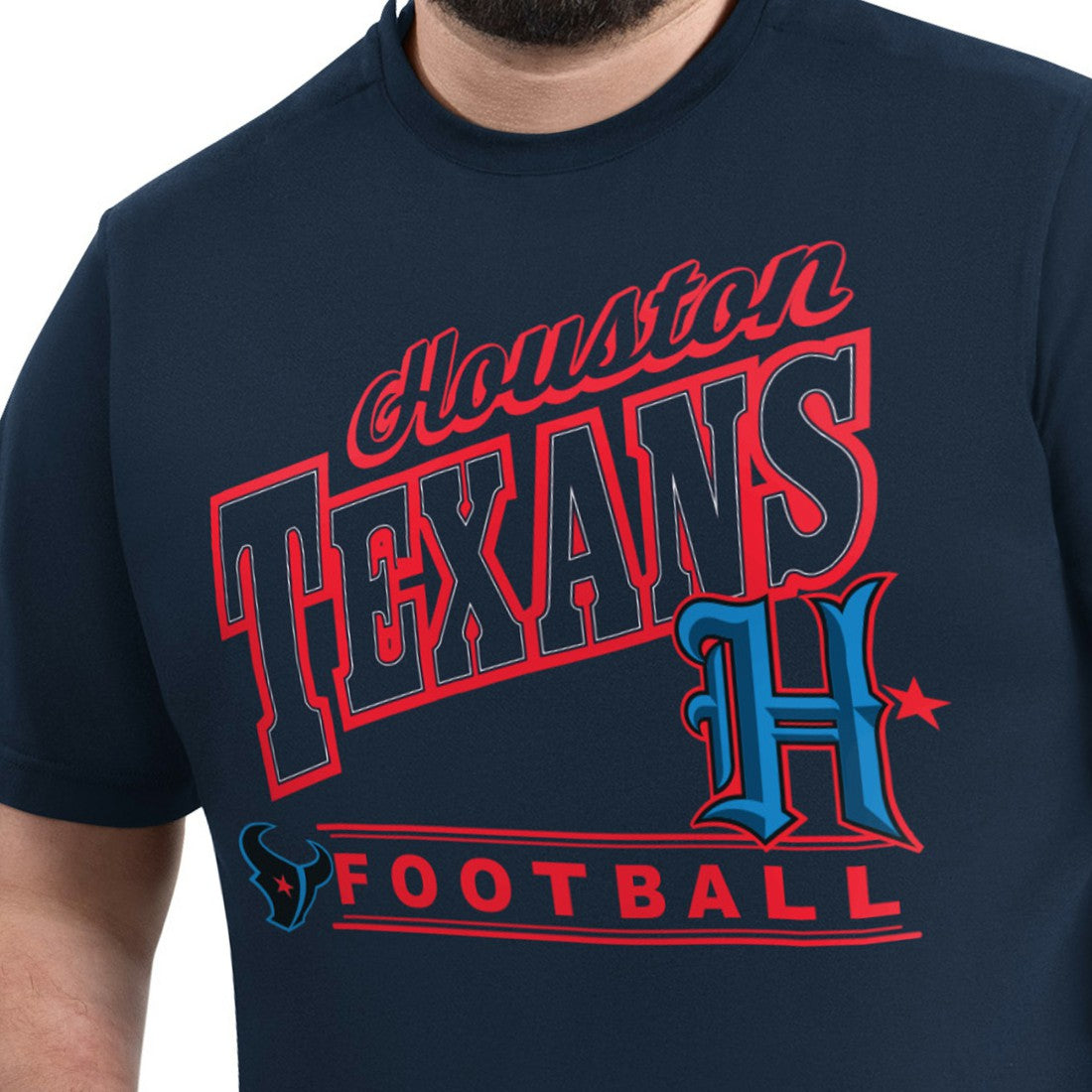 Houston Texans G-III Sports by Carl Banks Adaptive Headliner Graphic T-Shirt - Navy for sale