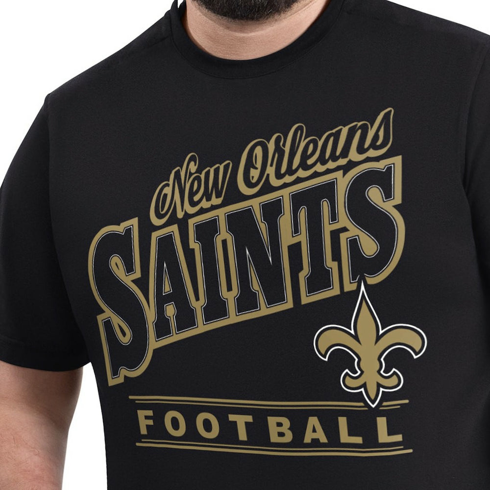 New Orleans Saints G-III Sports by Carl Banks Adaptive Headliner Graphic T-Shirt - Black discount