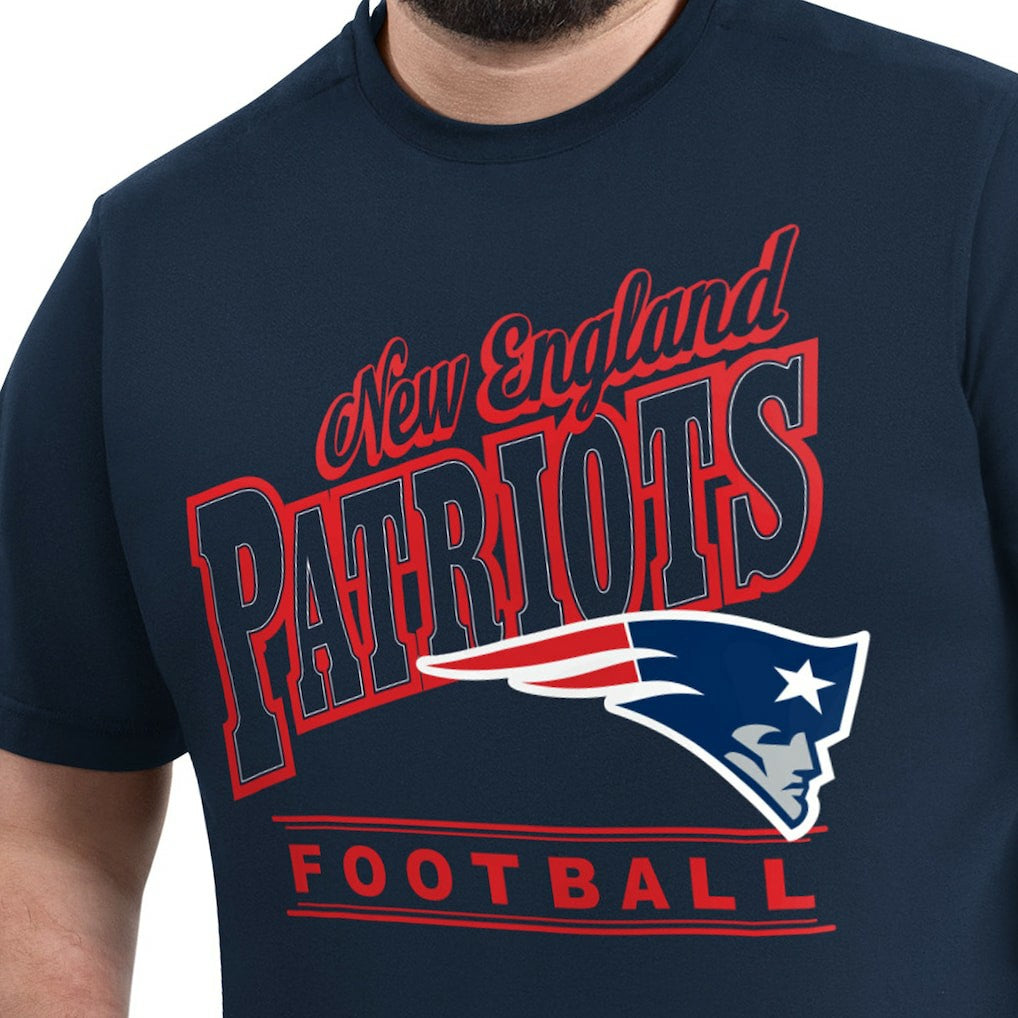 New England Patriots G-III Sports by Carl Banks Adaptive Headliner Graphic T-Shirt - Navy outlet