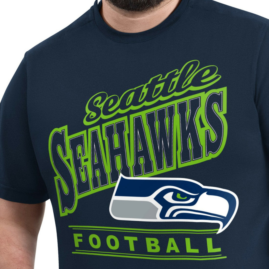 Seattle Seahawks G-III Sports by Carl Banks Adaptive Headliner Graphic T-Shirt - Navy outlet