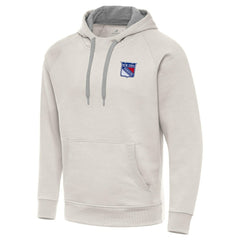 New York Rangers Antigua Victory Pullover Hoodie - Cream Hoodies