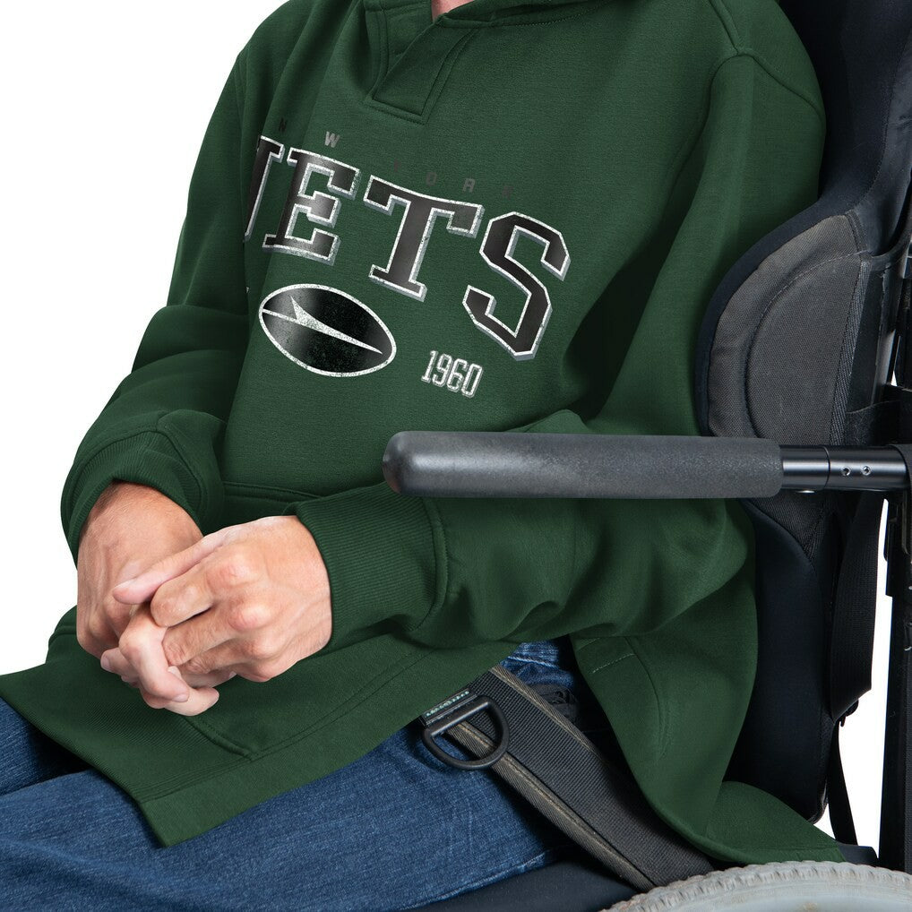 New York Jets G-III Sports by Carl Banks Adaptive Team Spirit Graphic Fleece Pullover Hoodie - Green online
