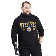 Pittsburgh Steelers G-III Sports by Carl Banks Adaptive Team Spirit Graphic Fleece Pullover Hoodie - Black online