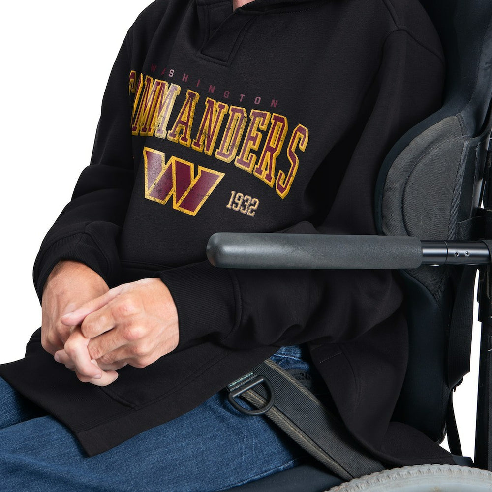 Washington Commanders G-III Sports by Carl Banks Adaptive Team Spirit Graphic Fleece Pullover Hoodie - Black for sale