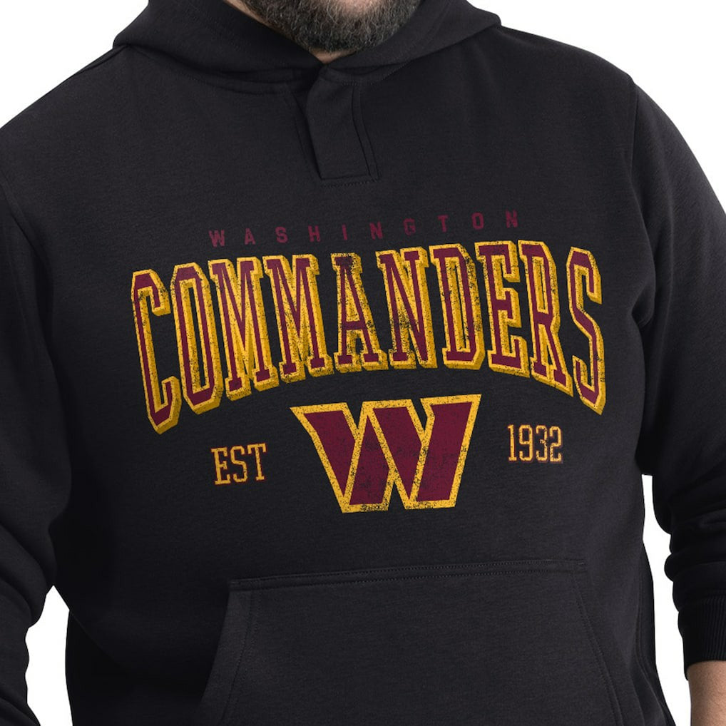 Washington Commanders G-III Sports by Carl Banks Adaptive Team Spirit Graphic Fleece Pullover Hoodie - Black for sale