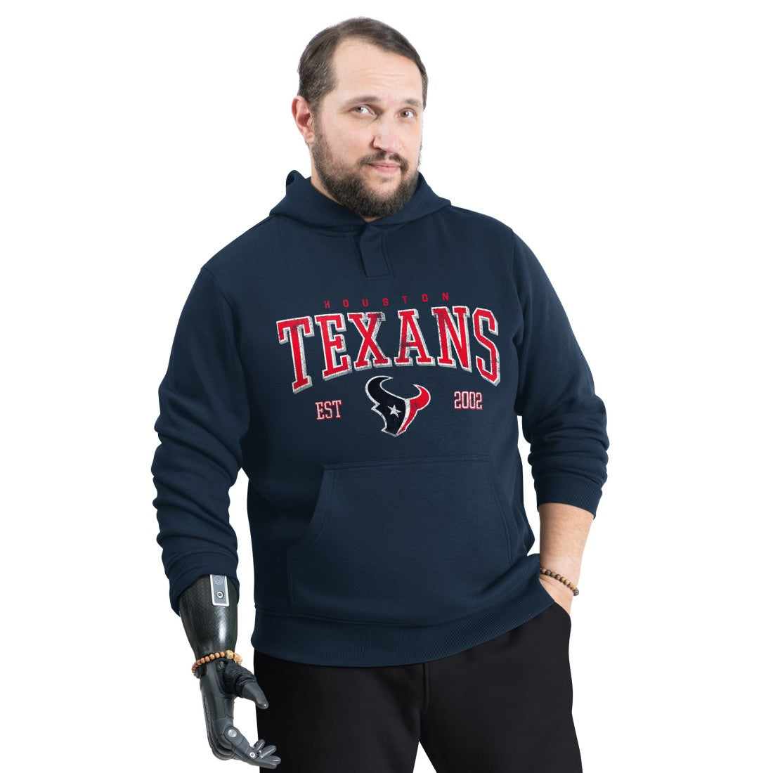 Houston Texans G-III Sports by Carl Banks Adaptive Team Spirit Graphic Fleece Pullover Hoodie - Navy discount