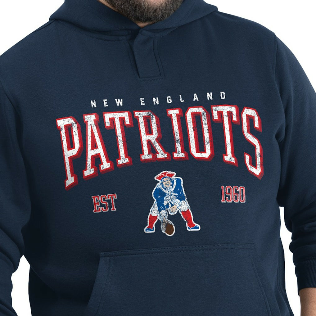 New England Patriots G-III Sports by Carl Banks Adaptive Team Spirit Graphic Fleece Pullover Hoodie - Navy on sale