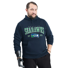 Seattle Seahawks G-III Sports by Carl Banks Adaptive Team Spirit Graphic Fleece Pullover Hoodie - College Navy for sale