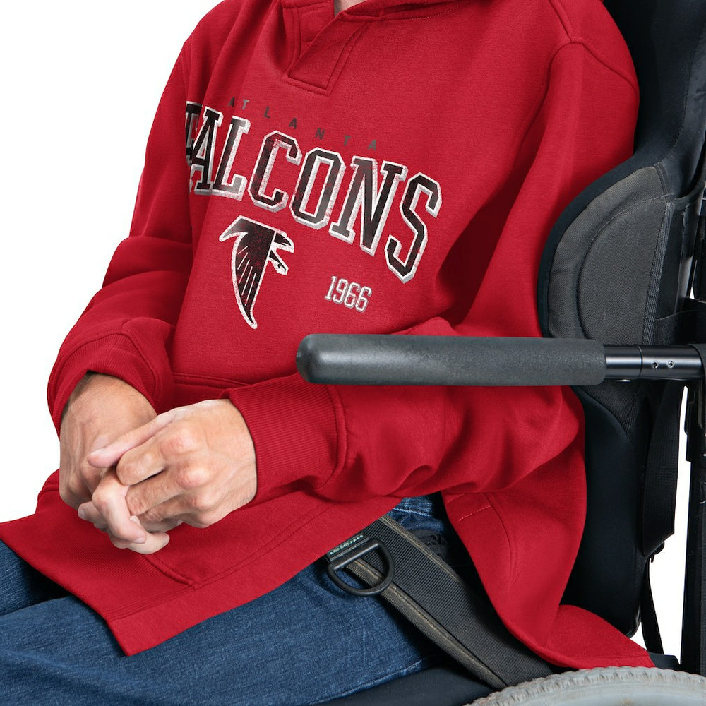 Atlanta Falcons G-III Sports by Carl Banks Adaptive Team Spirit Graphic Fleece Pullover Hoodie - Red cheap