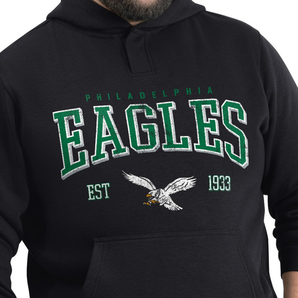 Philadelphia Eagles G-III Sports by Carl Banks Adaptive Team Spirit Graphic Fleece Pullover Hoodie - Black sale