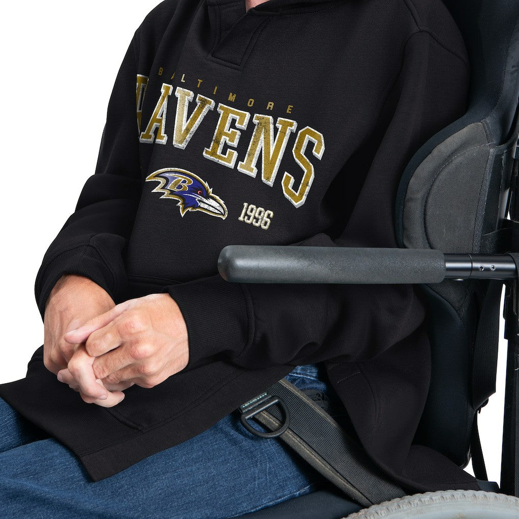 Baltimore Ravens G-III Sports by Carl Banks Adaptive Team Spirit Graphic Fleece Pullover Hoodie - Black discount