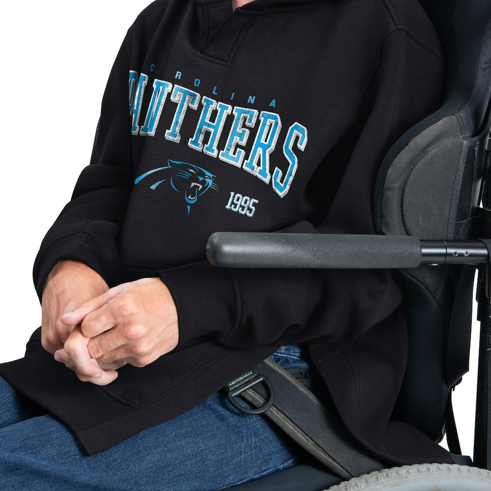 Carolina Panthers G-III Sports by Carl Banks Adaptive Team Spirit Graphic Fleece Pullover Hoodie - Black discount