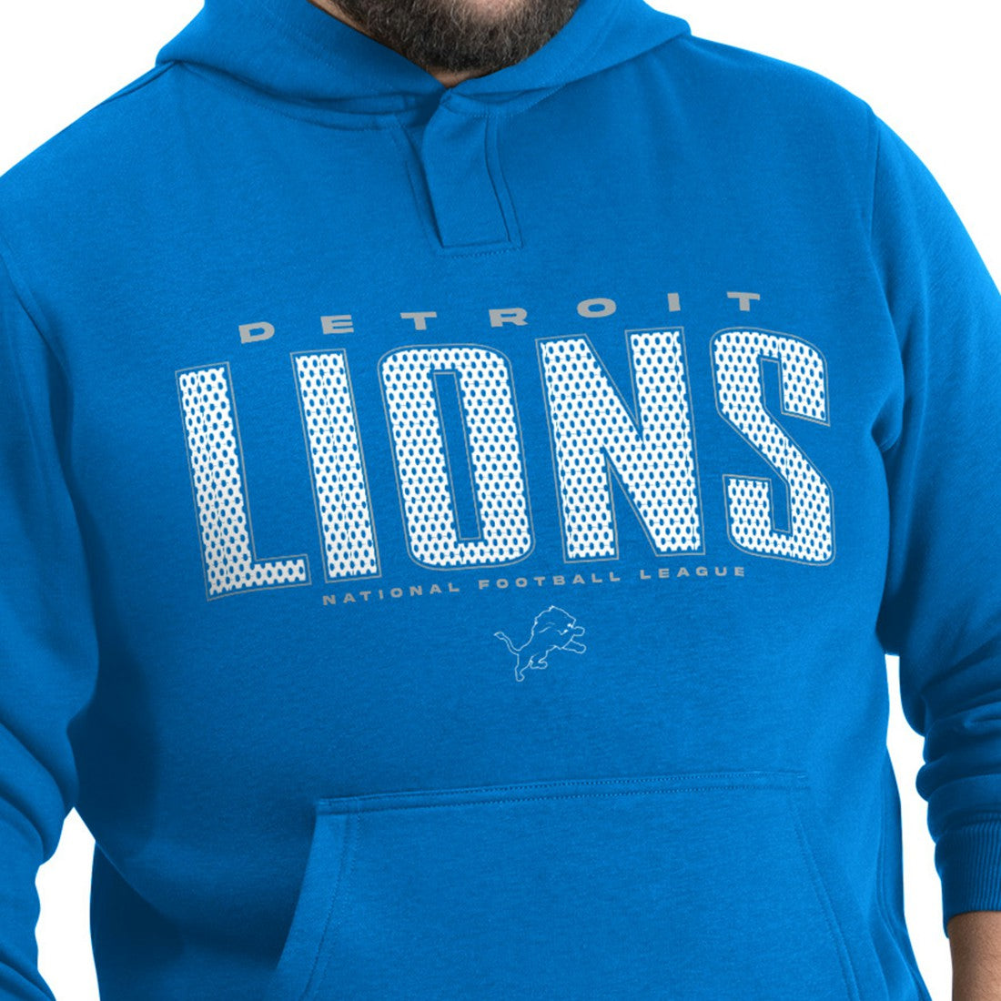 Detroit Lions G-III Sports by Carl Banks Adaptive Mesh Effect Team Graphic Fleece Pullover Hoodie - Royal discount