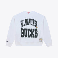 Milwaukee Bucks Women's Lightweight Block Letter Sweatshirt - White online