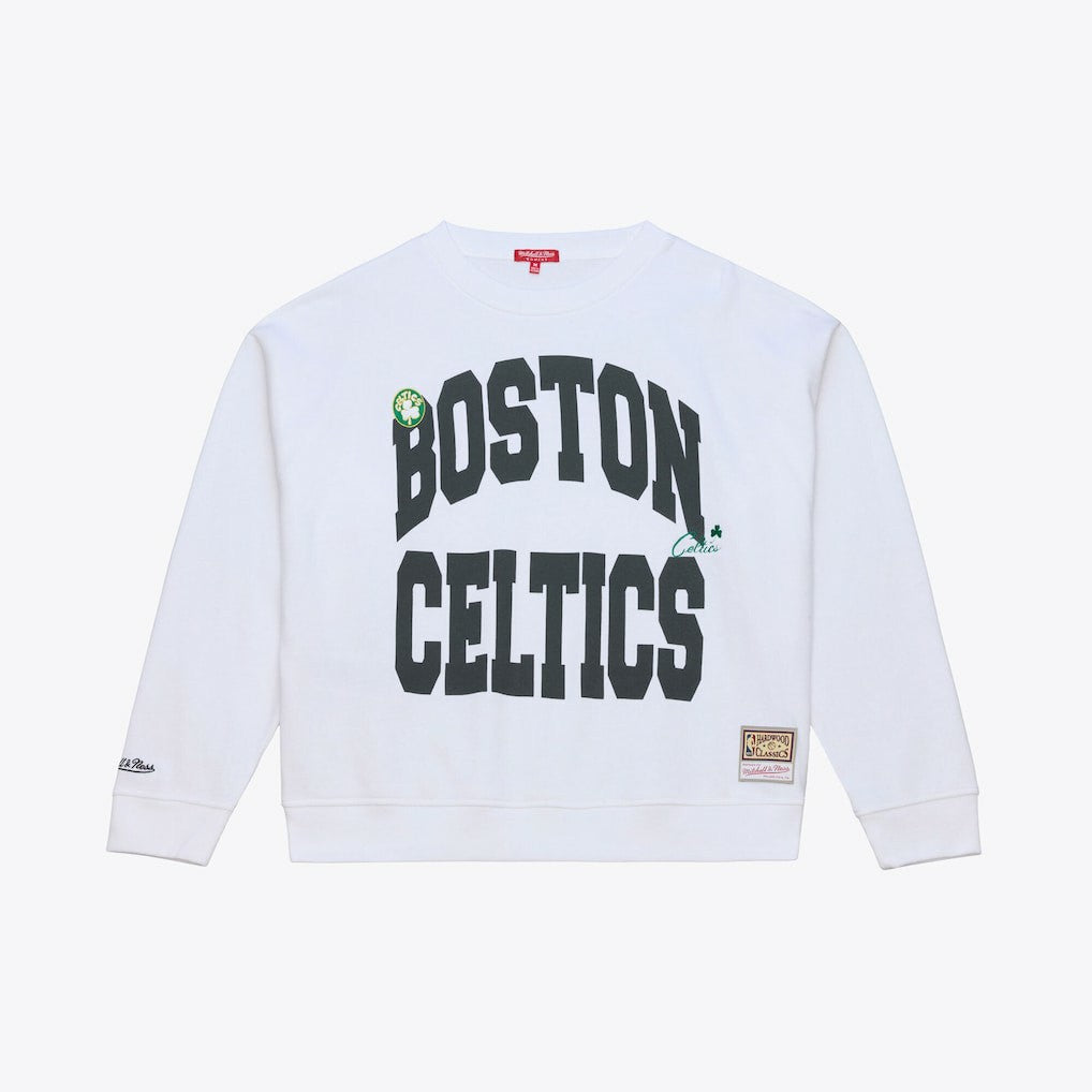 Boston Celtics Women's Lightweight Block Letter Sweatshirt - White shop