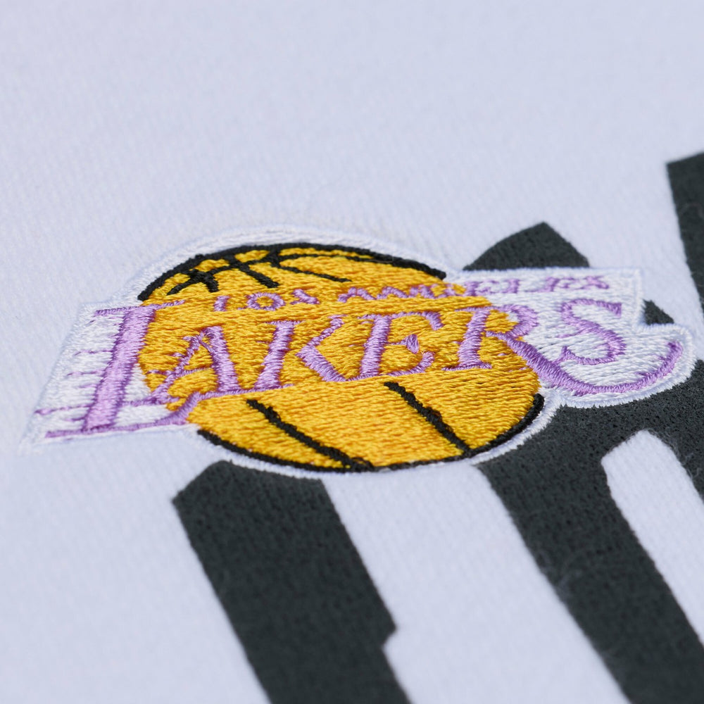 Los Angeles Lakers Women's Lightweight Block Letter Sweatshirt - White for sale