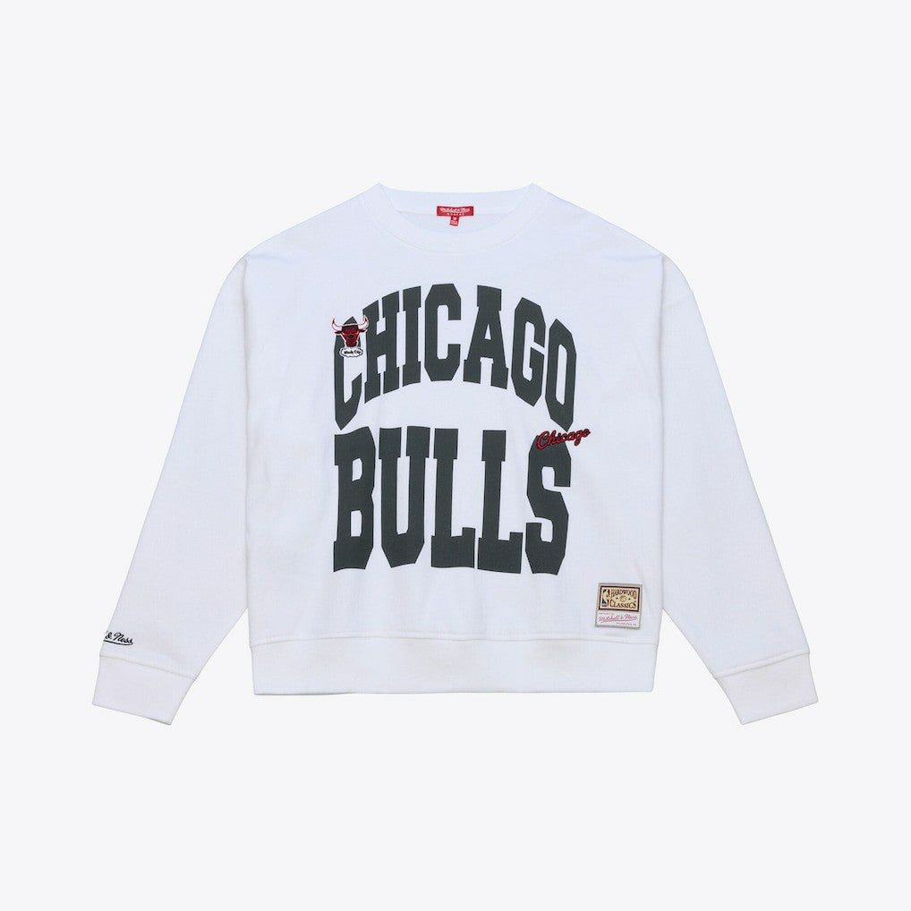Chicago Bulls Women's Lightweight Block Letter Sweatshirt - White shop