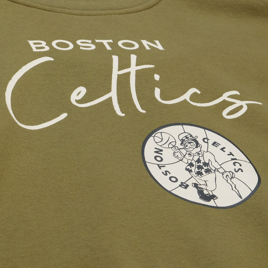 Boston Celtics Women's Lightweight Script Sweatshirt - Olive shop
