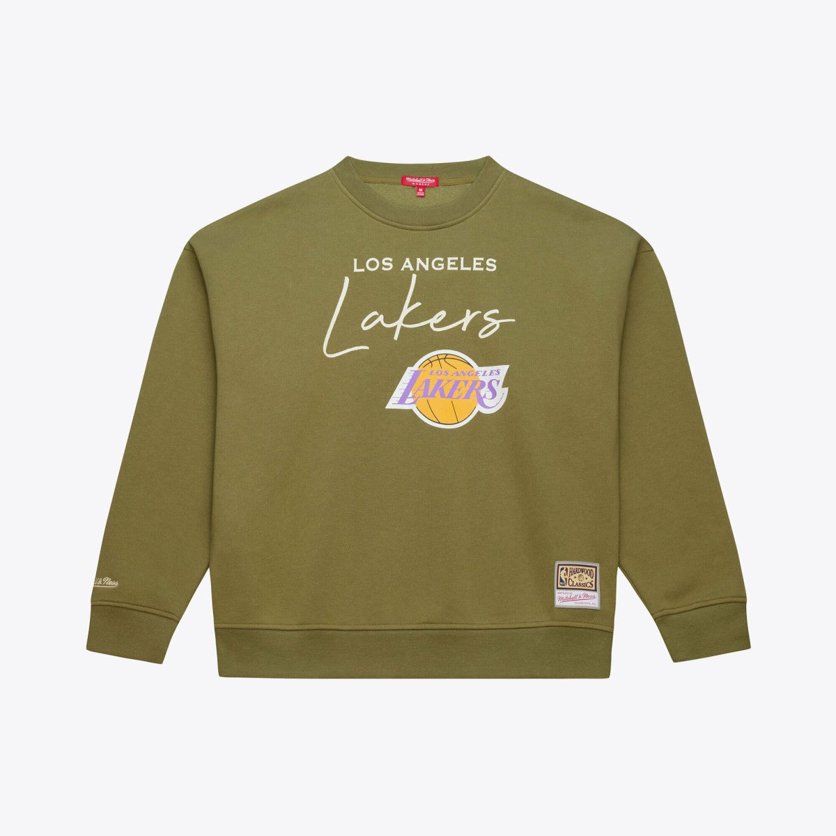 Los Angeles Lakers Women's Lightweight Script Sweatshirt - Olive outlet