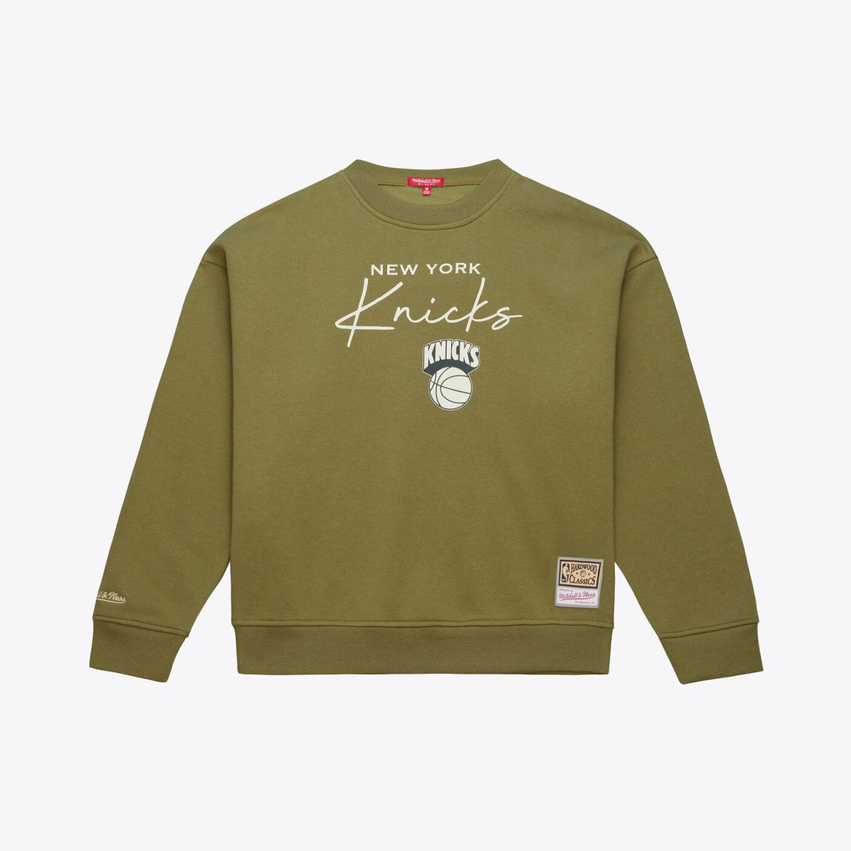 New York Knicks Women's Lightweight Script Sweatshirt - Olive shop
