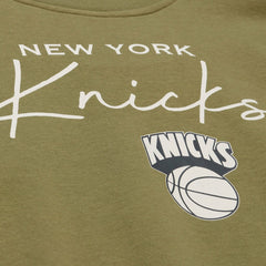 New York Knicks Women's Lightweight Script Sweatshirt - Olive shop