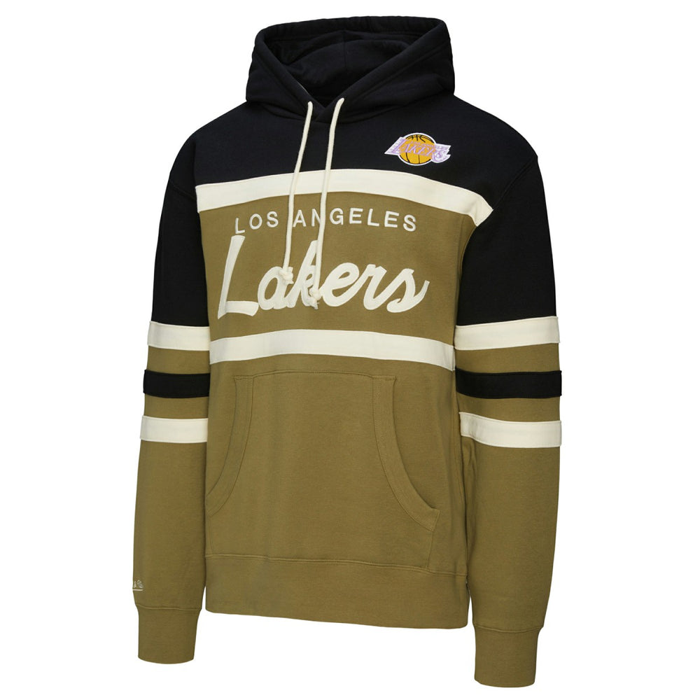 Los Angeles Lakers Double Clutch Head Coach Hoodie - Olive/Black sale