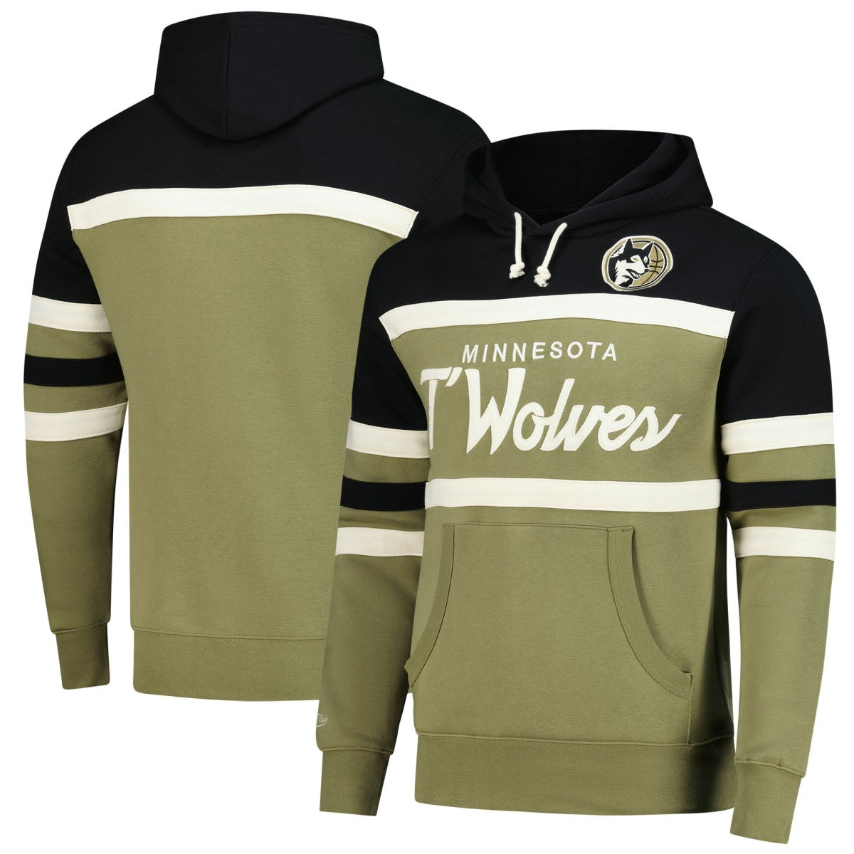 Minnesota Timberwolves Double Clutch Head Coach Hoodie - Olive/Black shop
