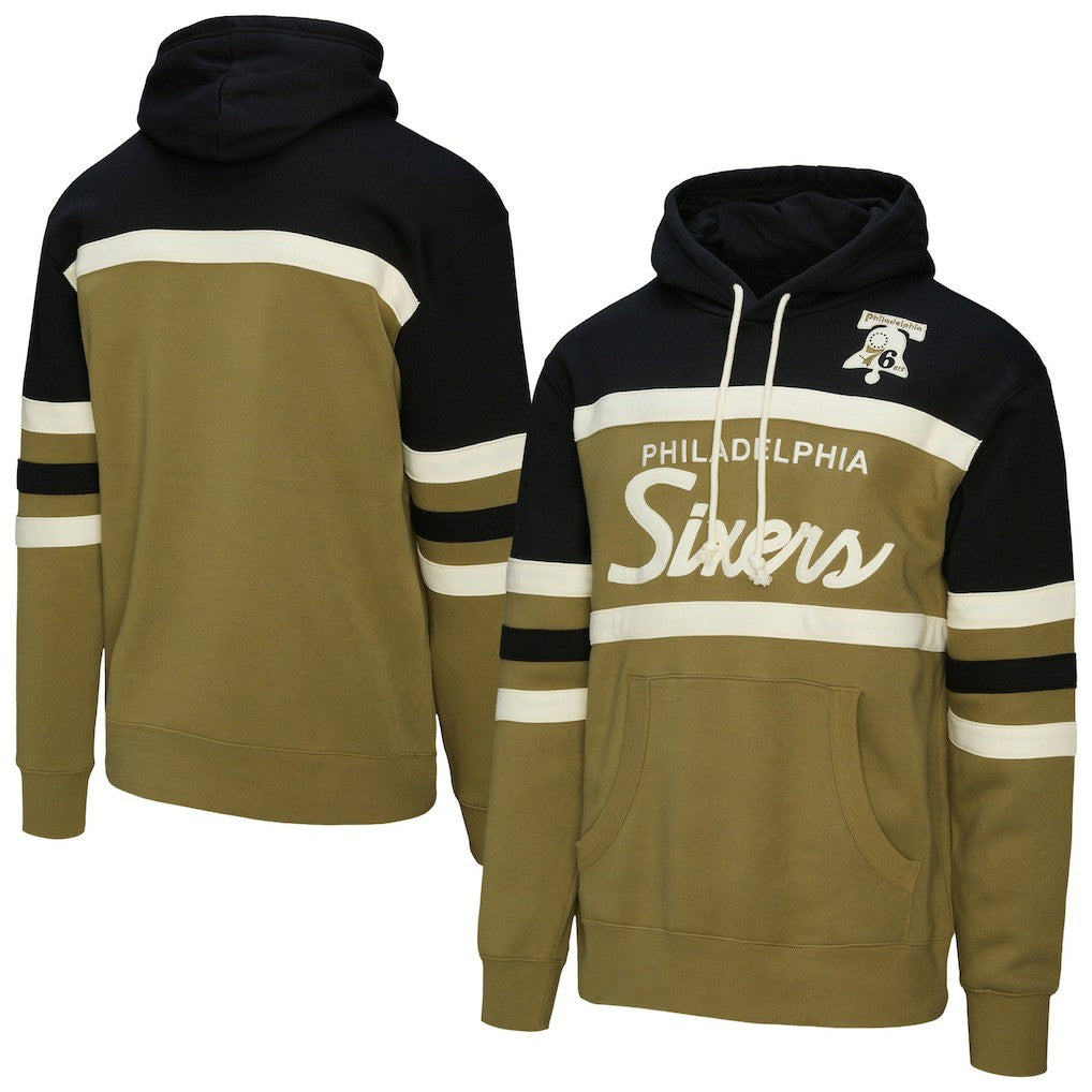 Philadelphia 76ers Double Clutch Head Coach Hoodie - Olive on sale