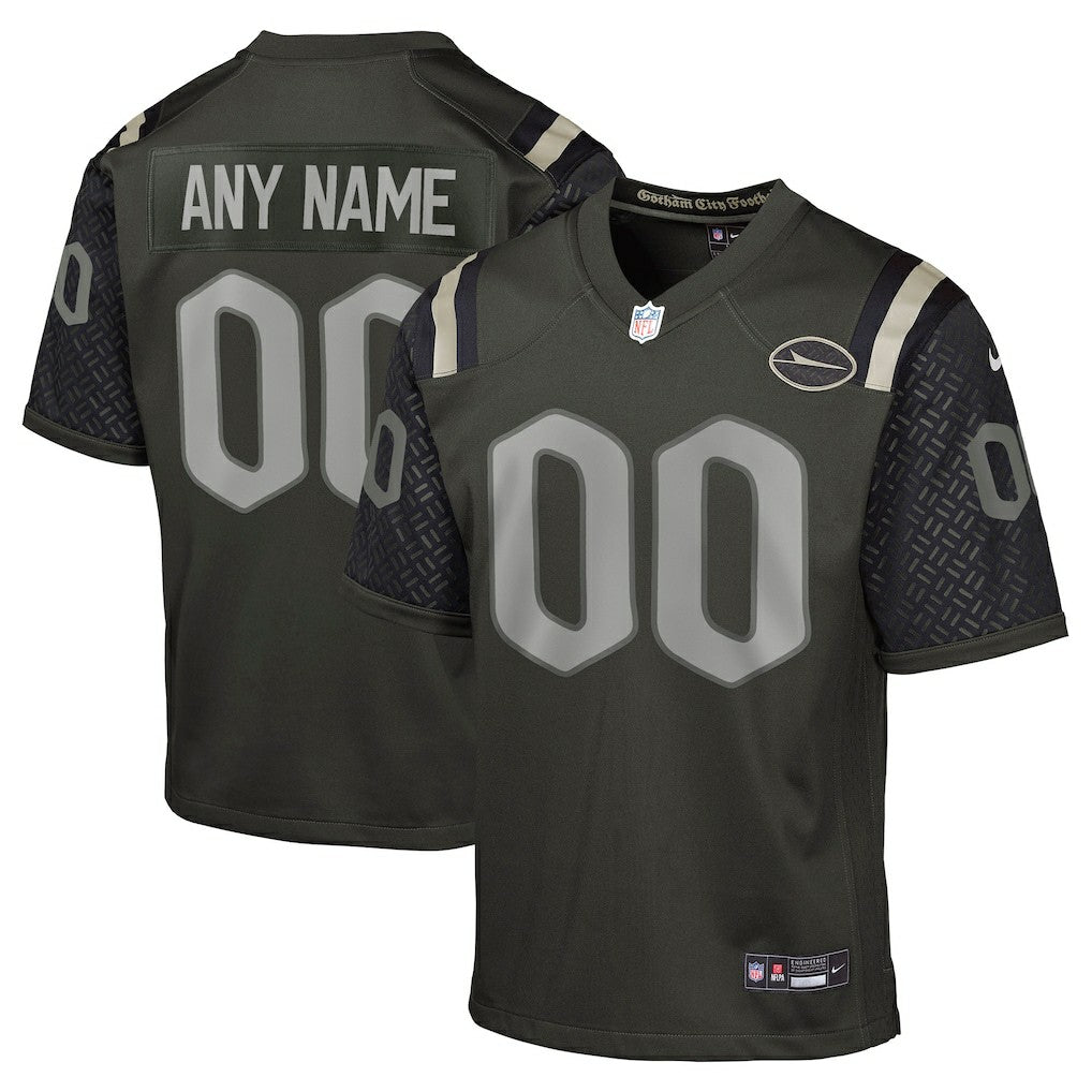 New York Jets Youth 2025 Rivalries Collection Custom Game Jersey - Gotham Green outlet