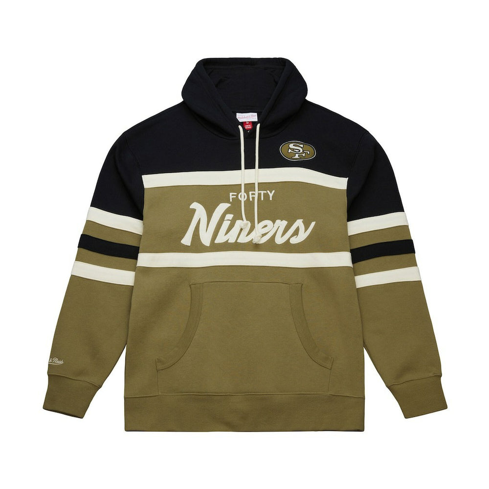 San Francisco 49ers Vintage Logo Head Coach Hoodie - Olive outlet