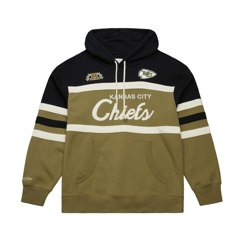 Kansas City Chiefs Vintage Logo Head Coach Hoodie - Olive cheap