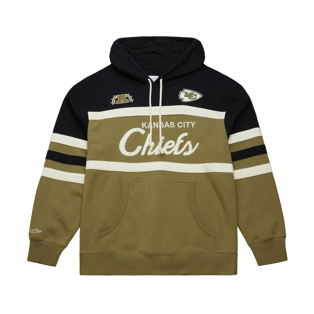 Kansas City Chiefs Vintage Logo Head Coach Hoodie - Olive cheap