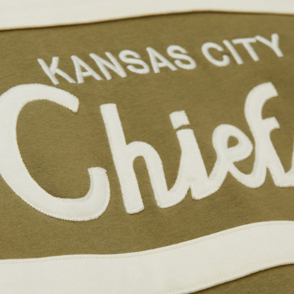Kansas City Chiefs Vintage Logo Head Coach Hoodie - Olive cheap