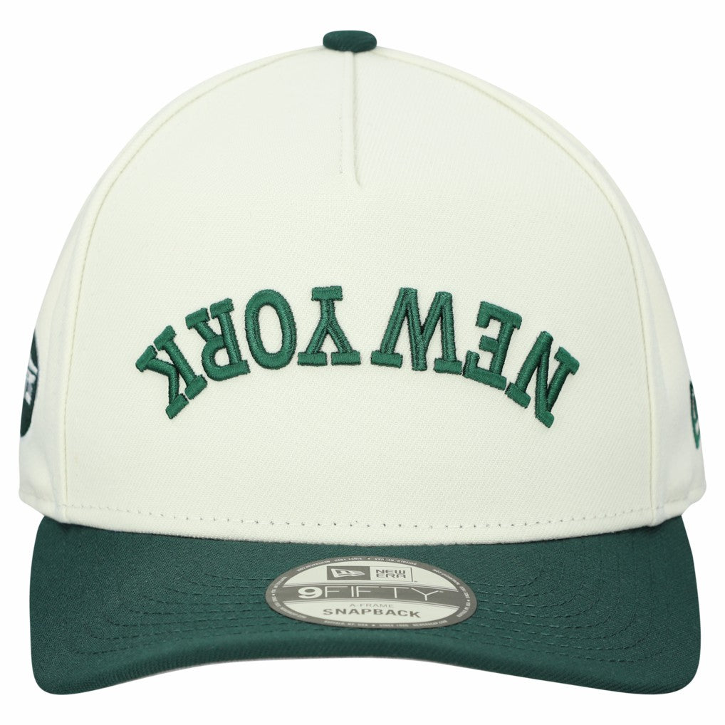 New York Jets New Era Upside Down 9FIFTY A-Frame Snapback Hat - Cream discount
